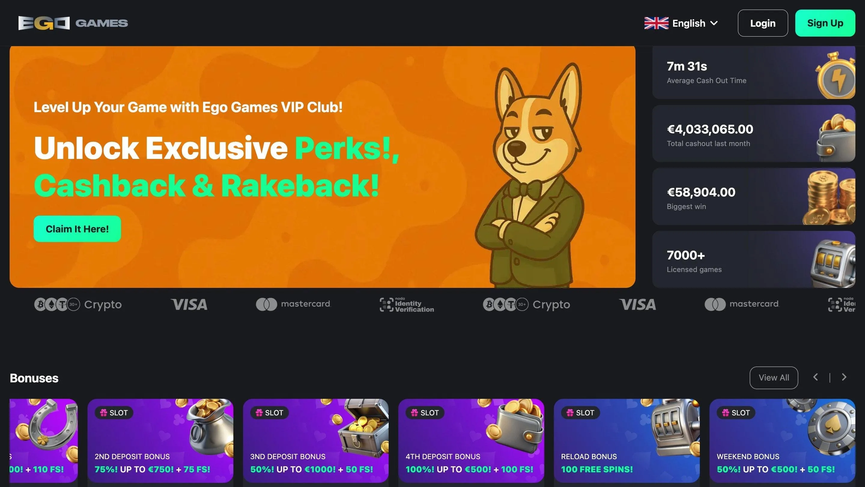 Ego Games Casino with no limits Ego Games No limit Casino